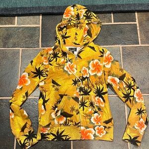 Vintage Y2K Lucky Brand Zip Up Hawaii Hoodie Sweatshirt